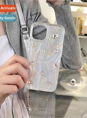Dazzle color drip rubber diamond shell pattern IPhone14ProMa