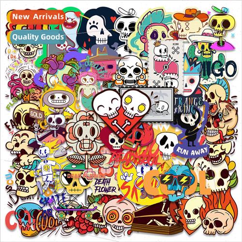 46 New Halloween Scary Skeleton Stickers ggage Guitar Skateb