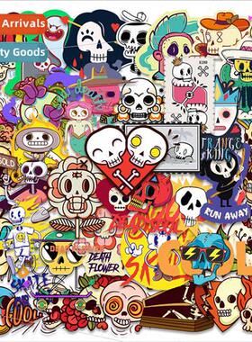 46 New Halloween Scary Skeleton Stickers ggage Guitar Skateb