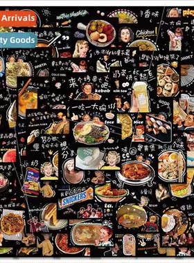 60 black background cartoon American  graffiti stickers lugg