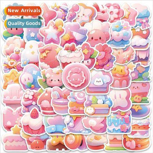 56 pcs of 3D pink cute girl toy graffiti stickers luggage sk