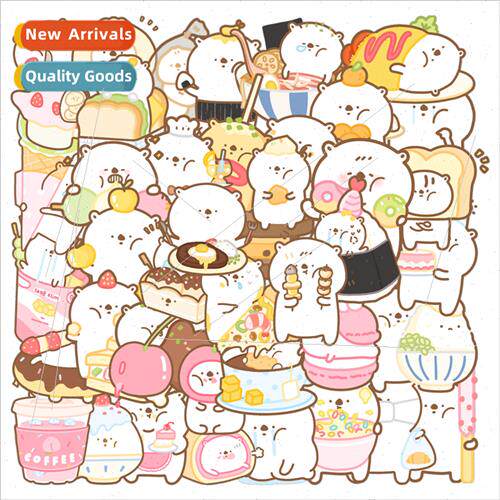 of the food diary bear doodle stickers trolley case water cu