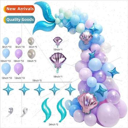 Mermaid Latex Balloon Theme Birthday Combo Balloon Set Child