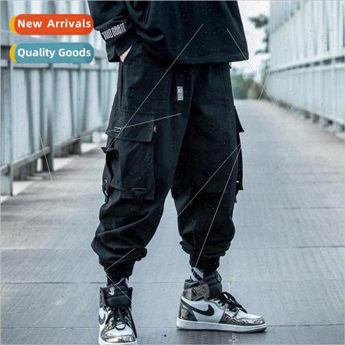 function wind work pants mens spring and summer loose hip-ho