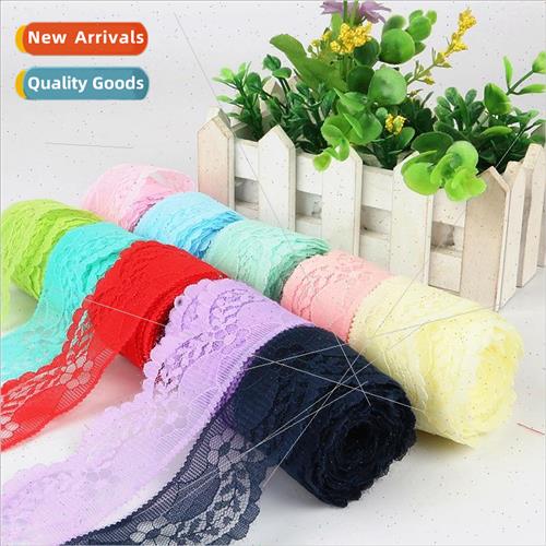 Non-elastic colored lace 5 yards a roll of 4cm wide diy hand