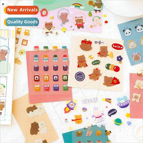 Bear pvc stickers cartoon cute cross-dressing bear diy handb