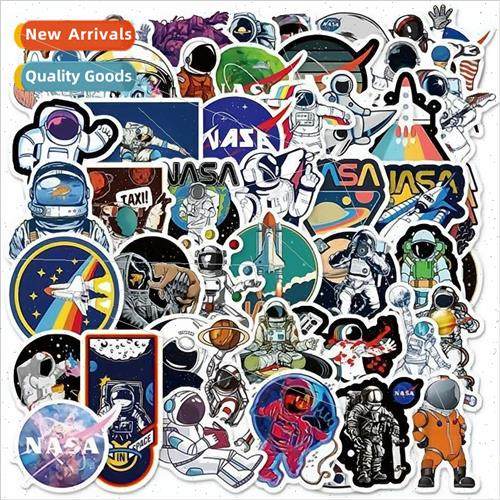 50 Cartoon NASA Cosmic Astronauts Doodle Stickers Laptop iPa