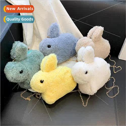 Korean fashion plush rabbit bag female 2023 new cute doll sh