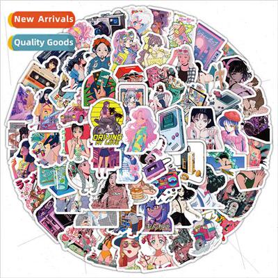 100 cartoon City Pop girl anime wind childrens notebook stat