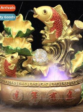 Wigwam flowing water ornament creative home yearly fish orna