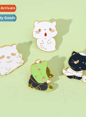 Quirky personalized Halloween kitten brooch spooky cat patch