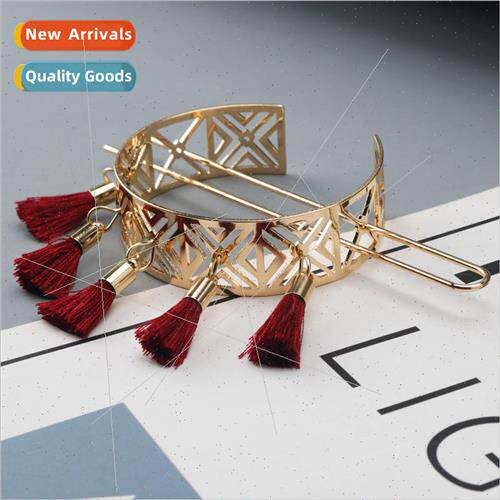 New fashion hundred  of flowers hollow headband tassel embel