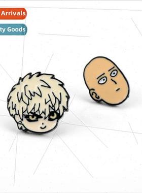 Anime One Punch Man Saitama Janos cartoon asymmetric earring