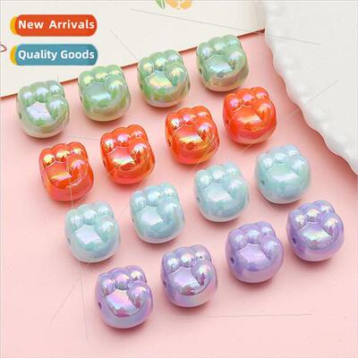 Winning acrylic color-plated beads loose beads DIY handmade