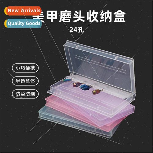 Nail polish head organizer 24 holes portable front disposal