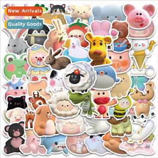52 pcs of 3D cute little animal stickers laptop luggage trol