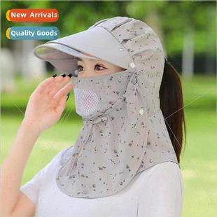 brim breath sun cap shawl mask large Korea hat ladies Summer