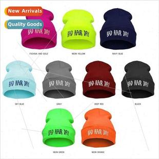 pullover hair set Bad wool hat hip cold day hop knit dance