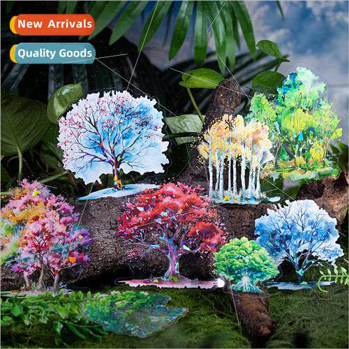 Shell light PET stickers Tree shadow shaking leaves series o