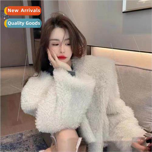 Sheep curly coat female short 2022 new Korean fashion large