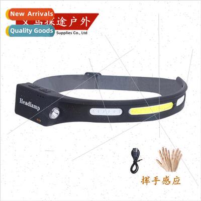 New LED strong light sensor headlamp outdoor night running l