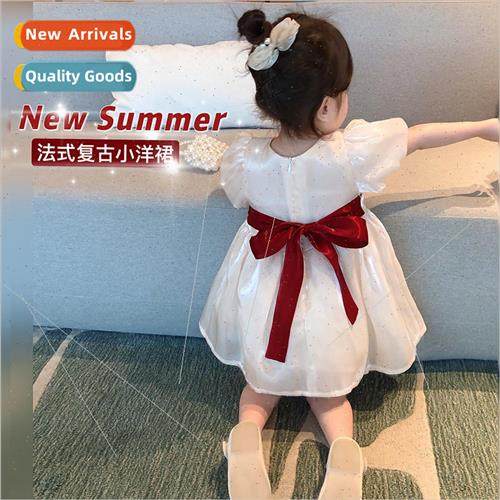 Very Fish 2023 summer new girls solid color princess dress b