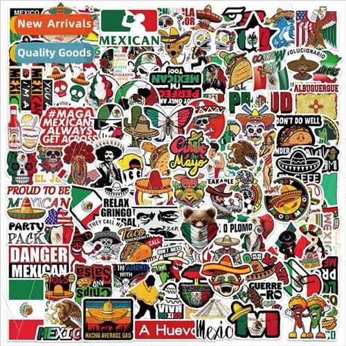 100 Mexican Folklore Stickers Doodle ggage Suitcase Laptop M