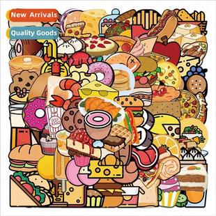 cute cartoon food 100 stickers graffiti deco smallpcs