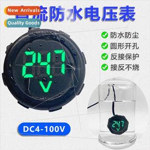 LED elec round 100V Waterproof DC4 digital voltmeter display