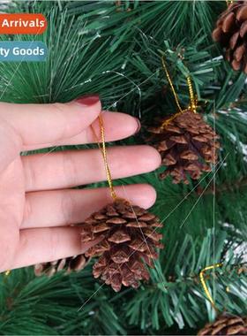 New 3-4CM natural primary color pine cones pine needles Chri