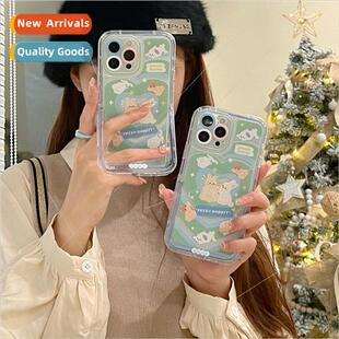 Bunny Space iPhone Love 适用 Promax Fresh Case Green
