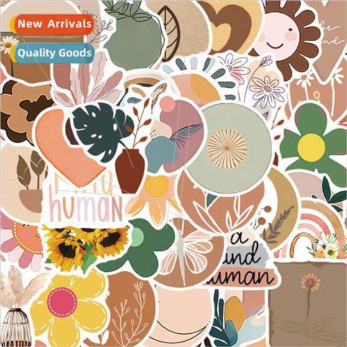 50 pcs of retro aesthetics - bohemian  decorative stickers c