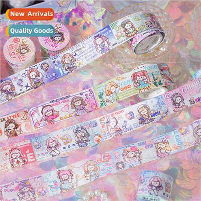 Ago hit song stage short cycle special oil washi tape cartoo