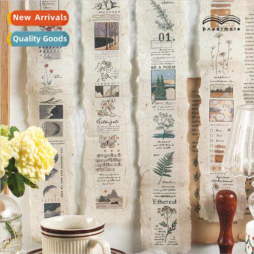 Japanese paper long strip tape Gathering book series ins pla