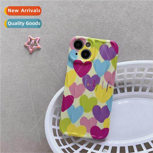 INS niche colorful love iPhone1412ProMax 适用 iPhone13Pro ca