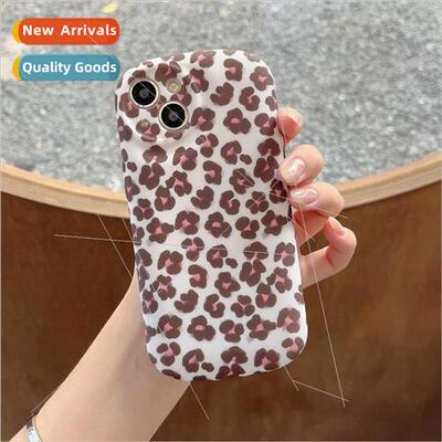 Korean  ins brown leopard print 适用 iPhone 13/12ProMax phon