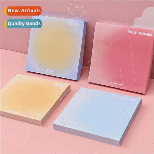 Egg yolk gradient solid color sticky notes student marking m