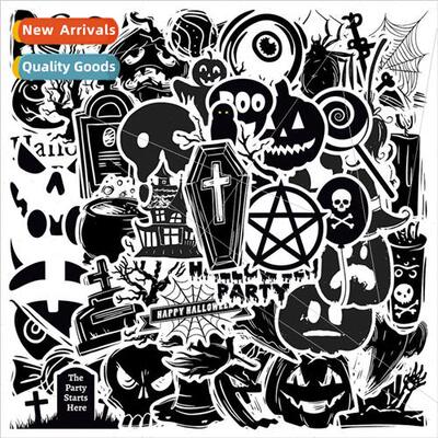 50 black horror Halloween series graffiti stickers luggage c