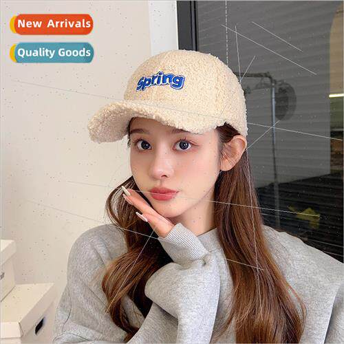 Hat Korean ins fall and winter warm plush duck tongue cap fe