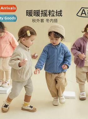 24 spring new baby double-sided shaker jacket simple embroid