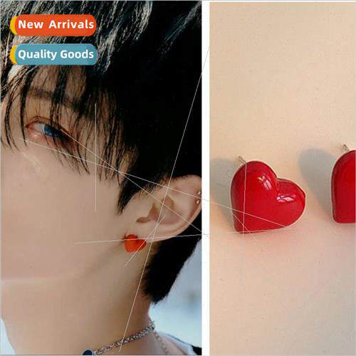 Fang Chan bang chan Lee Long Fu Felix red heart earrings cou