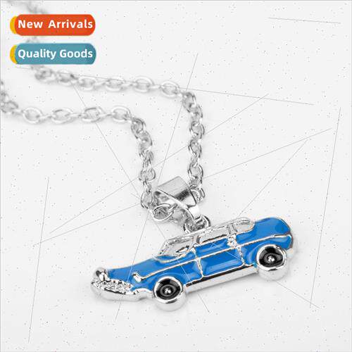 Jewelry fashion blue sports car pendant collarbone chain cre