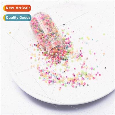 Handmade diy cream-colored glass beads Cross-stitch beads lo