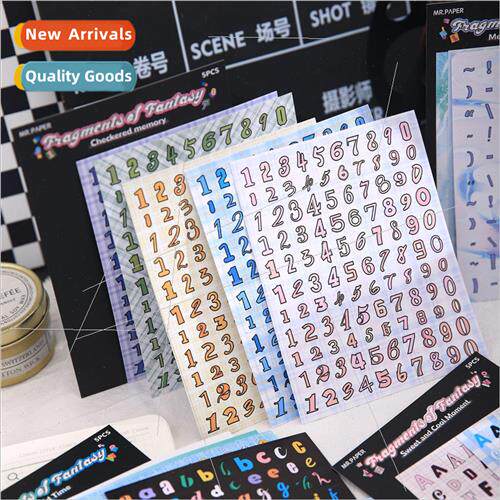 Fantasy Fragments Series Flat Stickers ins Minimalist Number