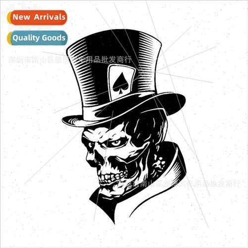 D-890 cute clown skull bones playing cards poker monster hat-封面