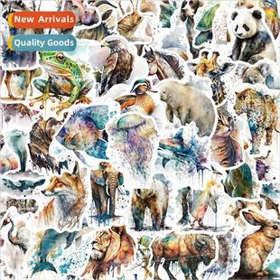 watercolor paintings animals material graffiti dec pcs