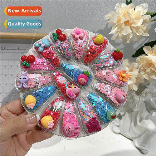 Cute children quicksand bright flash colorful small clip sid