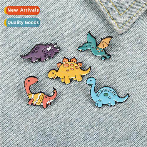 Cute Cartoon Dinosaur Pin Pterodactyl Triceratops Collar Pin