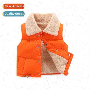 vest boys winter velvet fall childrens girls grain and
