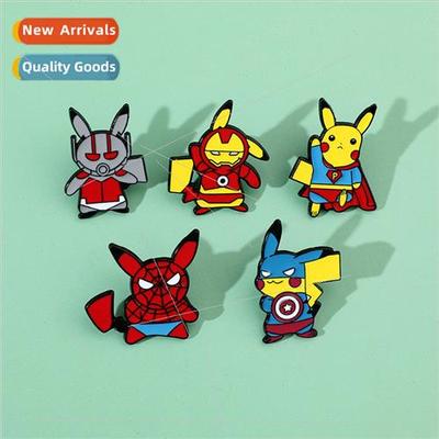 Cute cartoon Pikachu pin superhero Pikachu Pokémon Pokémon
